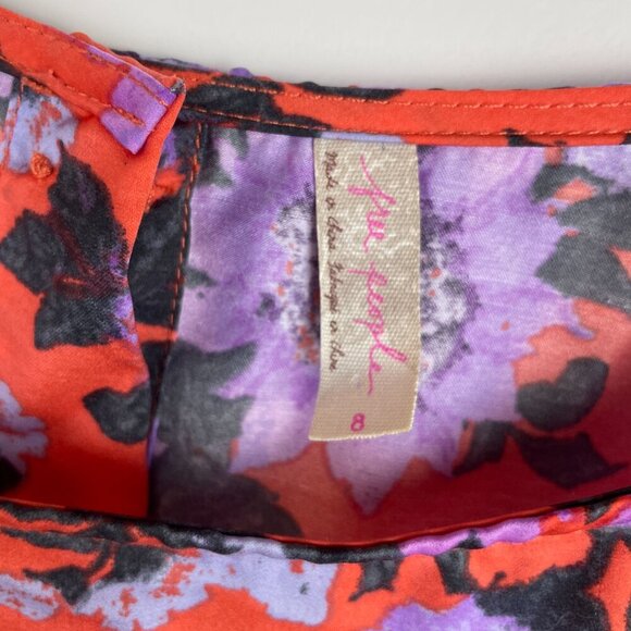 Free People Bright Floral Dress w/ Button Details - Size 6 - Great Pre-Owned Con - Picture 4 of 8